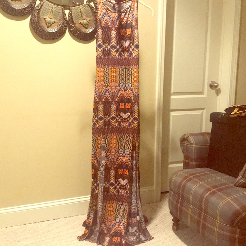 Egyptian split maxi dress